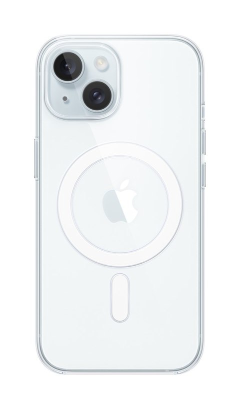 Apple - Obudowa tylna do telefonu komórkowego - Kompatybilna z MagSafe - Poliwęglan - Przezroczysta - do iPhone 15 (MXRK3ZM/A)