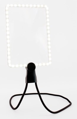 REALPOWER LED-Lupe HL-1,rechteckige LED-Leselupe zum umhĂ¤nge