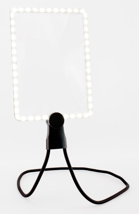 REALPOWER LED-Lupe HL-1,rechteckige LED-Leselupe zum umhĂ¤nge