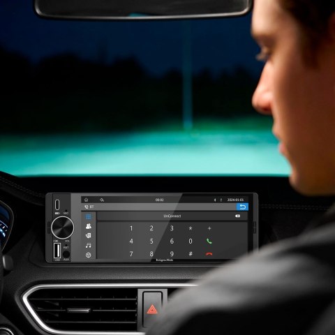 KRUGER&MATZ RADIO SAMOCHODOWE KM2016 CARPLAY/ANDROIDAUTO 1DIN