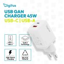 Digitus Digitus Ładowarka GaN 45W USB-C + USB-A DA-10302 biała