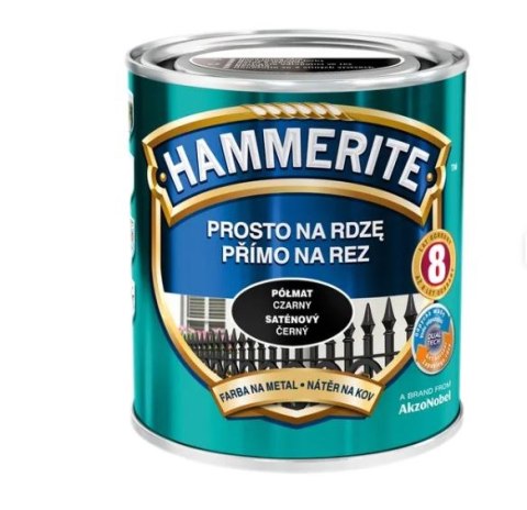 HAMMERITE EMALIA HAMMERITE CZARNY SATYNOWY PÓŁMAT 0,7L