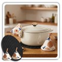 EMALIOWANY GARNEK ŻELIWNY 22cm 3L HAGE CREAM