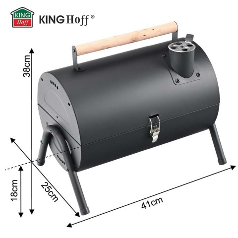 GRILL WĘGLOWY PRZENOŚNY SKŁADANY KINGHOFF KH-2032