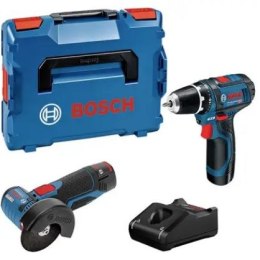 BOSCH ZESTAW NARZĘDZI 12V GWS + GSR 2*2.0AH