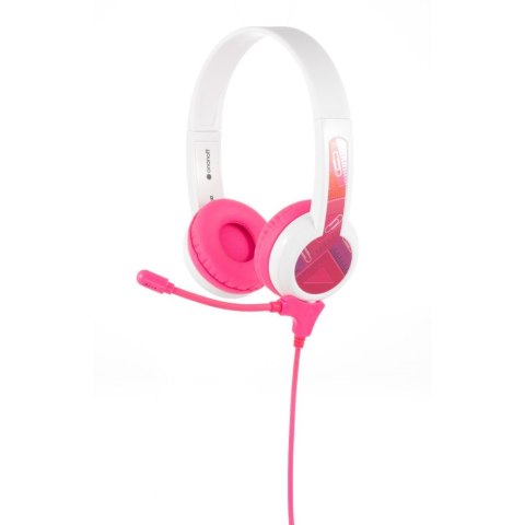 BUDDYPHONE Słuchawki dzieci 3+ 85dB z mikrofonem StudyBuddy różowe BP-SB-PINK-01