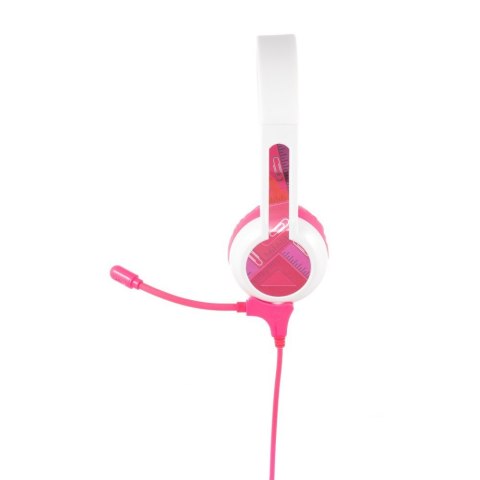 BUDDYPHONE Słuchawki dzieci 3+ 85dB z mikrofonem StudyBuddy różowe BP-SB-PINK-01