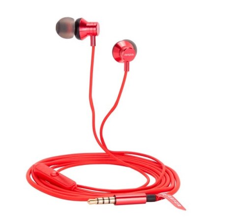 Słuchawki dokanałowe Dokanałowe AIWA ESTM-50RD (1.2m /3.5 mm wtyk/Czerwono-czarny)