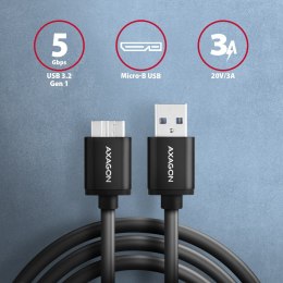 AXAGON AXAGON Data and charging cable, 1 m | BUMM3-AM10AB | USB Type A to USB Type Micro-B