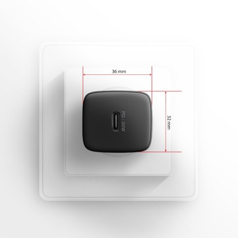 AXAGON AXAGON Sil wallcharger 1x port USB-C, PD3.0/PPS/QC4+/SFC/AFC/Apple, 30W | ACU-PD30