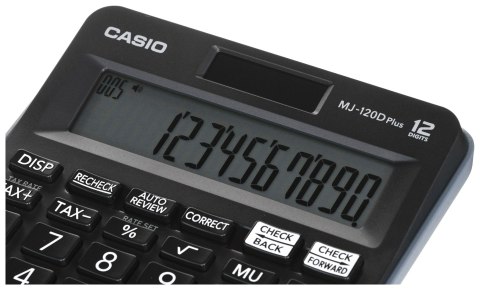Casio CASIO KALKULATOR BIUROWY MJ-120D PLUS CZARNY, 12 CYFROWY WYŚWIETLACZ
