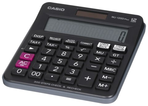Casio CASIO KALKULATOR BIUROWY MJ-120D PLUS CZARNY, 12 CYFROWY WYŚWIETLACZ