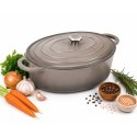 EMALIOWANA BRYTFANNA ŻELIWNA 33cm 6,4L SZARA 7723