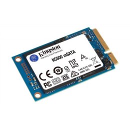 Kingston Kingston | KC600 | 256 GB | Format SSD | Interfejs SSD mSATA | Prędkość odczytu 550 MB/s | Prędkość zapisu 500 MB/s