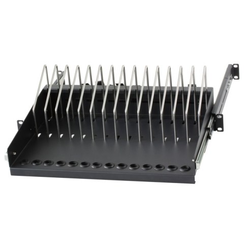 TECHLY Wysuwana Półka Rack na Urządzenia Mobilne 14 Slotów I-CABINET-TRAY14BK
