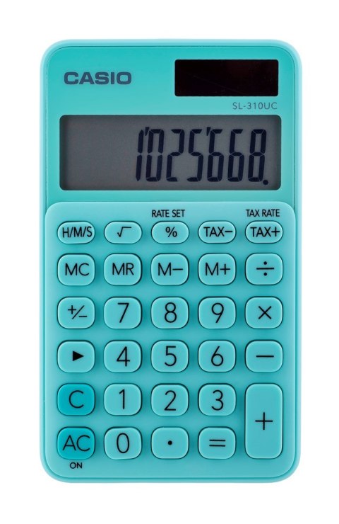 Casio CASIO Kalkulator kieszonkowy SL-310UC-GN BOX, 10-cyfrowy, 70x118mm, kartonik, zielony