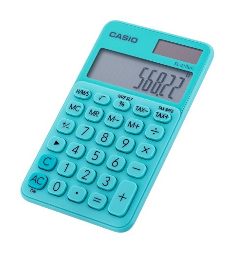 Casio CASIO Kalkulator kieszonkowy SL-310UC-GN BOX, 10-cyfrowy, 70x118mm, kartonik, zielony
