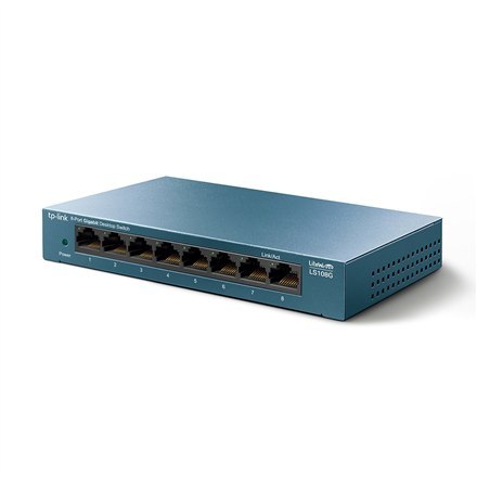 TP-LINK TP-LINK | 8-portowy przełącznik sieciowy 10/100/1000Mb/s do komputerów stacjonarnych | LS108G | Niezarządzany | Do komputerów st