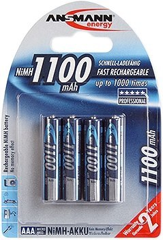 Baterie ANSMANN Niklowo-metalowo-wodorkowa AAA (LR03, R03, 24A, MN2400, AM4, UM4, HP16) 1100mAh 4 szt. 5035232