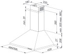 Okap kominowy MAAN Vela 2 50 cm | LED | filtry aluminiowe | satyna