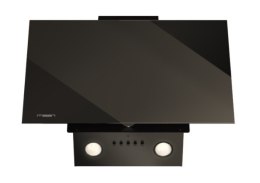 Okap kominowy MAAN Vertical Glass 60 cm | LED | czarne szkło