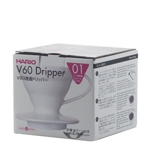 Hario ceramiczny Drip V60-01 Biały