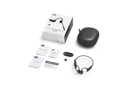 Słuchawki bezprzewodowe kostne Shokz OpenComm2 + adapter USB-C czarne