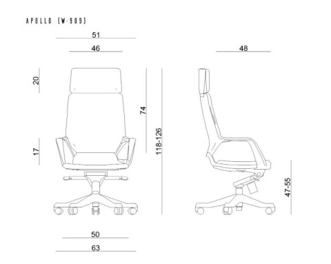 Fotel biurowy Apollo BL404 honey/biały