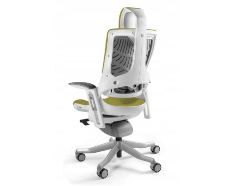 Fotel biurowy Wau 2 BL411 tkanina olive/biały