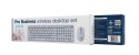GEMBIRD BEZPRZEWODOWY ZESTAW KLAWIATURY + MYSZ SILENT KEY PRO BUSINESS, BIAŁY, UKŁAD RU