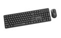 GEMBIRD BEZPRZEWODOWY ZESTAW KLAWIATURY +MYSZ SILENT KEY PRO BUSINESS, CZARNY, UKŁAD RU
