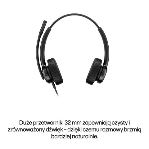 Słuchawki przewodowe HP Poly Mission 425 Stereo USB Wired Headset