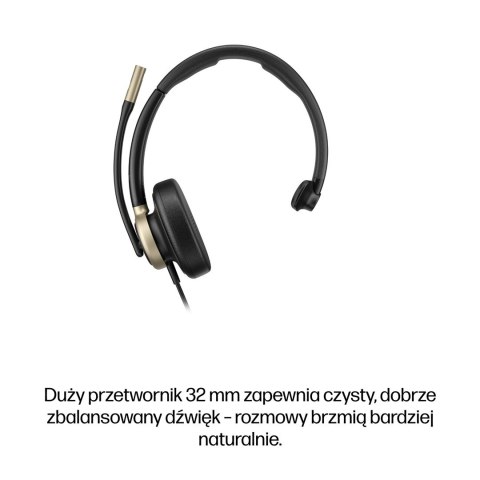 Słuchawki przewodowe HP Poly Mission 815 Monaural USB Wired Headset