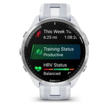 Zegarek sportowy Garmin Forerunner 965 AMOLED 47mm Mleczny Kwarc