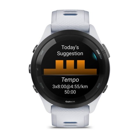 Zegarek sportowy Garmin Forerunner 265 AMOLED 46mm Mleczny Kwarc