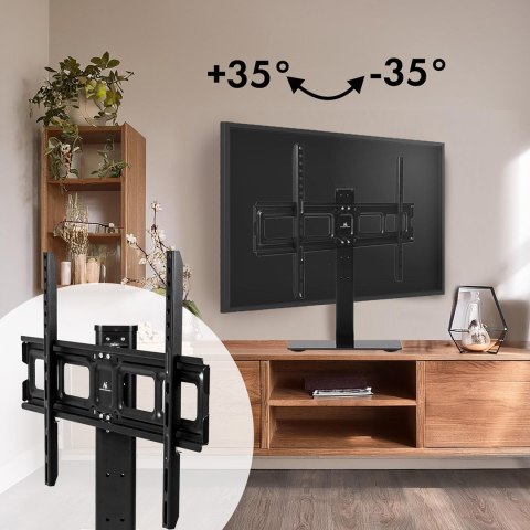 MACLEAN UNIWERSALNY STOJAK DO TV NA SZAFKĘ RTV PODSTAWKA, MAX. 40KG, MAX. VESA 600X400, DLA TV 32-75" MC-386