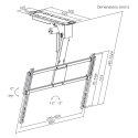 MACLEAN UCHWYT ELEKTRYCZNY DO TV, SUFITOWY, OBSŁUGA TUYA, MAX. VESA 800X400, DLA TV 43-86", MAX. 55KG MC-176 T