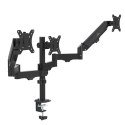 MACLEAN UCHWYT NA 3 MONITORY, SPRĘŻYNA GAZOWA, 17"-27", 2-8KG, CZARNY MC-137