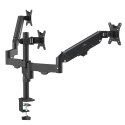 MACLEAN UCHWYT NA 3 MONITORY, SPRĘŻYNA GAZOWA, 17"-27", 2-8KG, CZARNY MC-137
