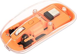 MANHATTAN Myszka bezprzewodowa 2.4GHz RF USB 1600dpi przezroczysta 190282