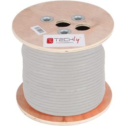 TECHLY Kabel skrętka Cat5e F/UTP drut LSZH 305 m 100% Cu szary ITP-C5F-305-RIS