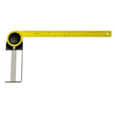 Kątomierz nastawny z podziałką l-500 aluminiowo-metalowy