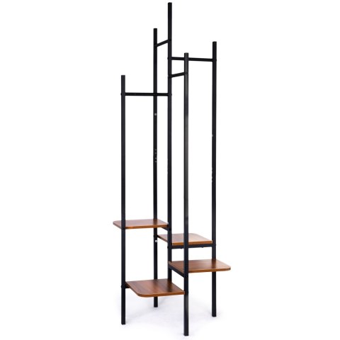 Wieszak z półkami stojak do garderoby regał szafka