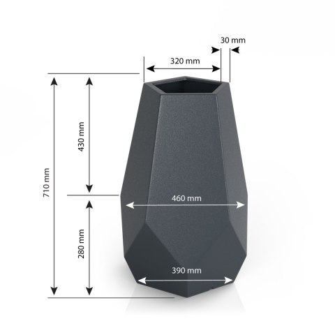 Biała donica ogrodowa Bari z oświetleniem