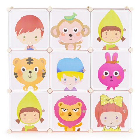 Szafka regał dla dzieci modułowa 9 półek dziecięca