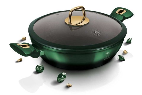 GARNEK GRANITOWY NISKI 3.8L 28CM BERLINGER HAUS METALLIC LINE EMERALD BH-6060