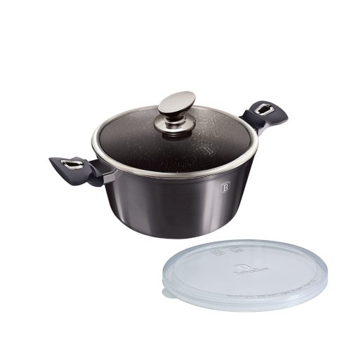 GARNEK Z POWŁ. GRANITOWĄ 6.1L 28cm BERLINGER HAUS Carbon Pro BH-6894
