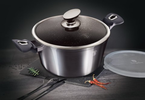 GARNEK Z POWŁ. GRANITOWĄ 6.1L 28cm BERLINGER HAUS Carbon Pro BH-6894