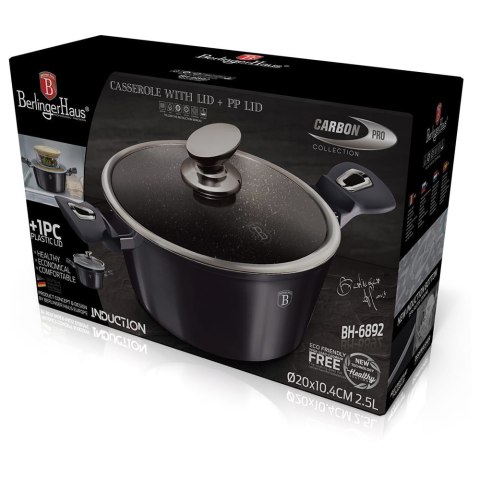 GARNEK Z POWŁ. GRANITOWĄ 6.1L 28cm BERLINGER HAUS Carbon Pro BH-6894