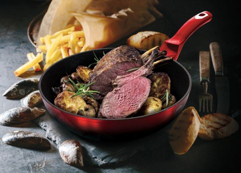 GARNKI BERLINGER HAUS METALLIC BLACK BURGUNDY LINE 10 ELE BH-1631-N